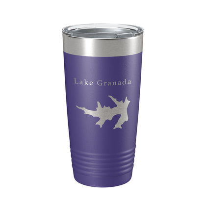 Lake Granada Map Tumbler Travel Mug Insulated Laser Engraved Coffee Cup Hot Springs Village Arkansas 20 oz-15