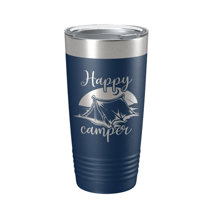 Happy Camper Tumbler Travel Mug Gift Insulated Laser Engraved Coffee Cup 20 oz-8