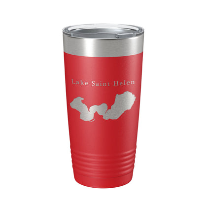 Lake Saint Helen Map Tumbler Travel Mug Insulated Laser Engraved Coffee Cup Michigan 20 oz-10