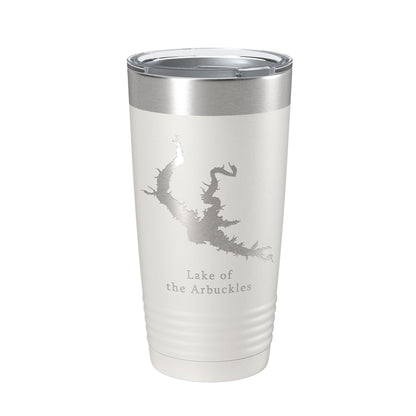 Lake of the Arbuckles Map Tumbler Travel Mug Insulated Laser Engraved Coffee Cup Oklahoma 20 oz-7