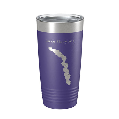 Lake Osoyoos Map Tumbler Travel Mug Insulated Laser Engraved Coffee Cup Washington BC 20 oz-15