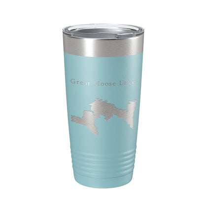 Great Moose Lake Map Tumbler Travel Mug Insulated Laser Engraved Coffee Cup Maine 20 oz-13