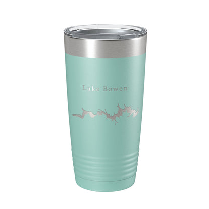 Lake Bowen Map Tumbler Travel Mug Insulated Laser Engraved Coffee Cup William C South Carolina 20 oz-12
