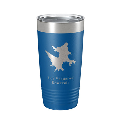 Los Vaqueros Reservoir Tumbler Lake Map Travel Mug Insulated Laser Engraved Coffee Cup California 20 oz-6