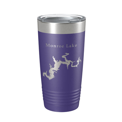 Monroe Lake Map Tumbler Travel Mug Insulated Laser Engraved Coffee Cup Indiana 20 oz-15