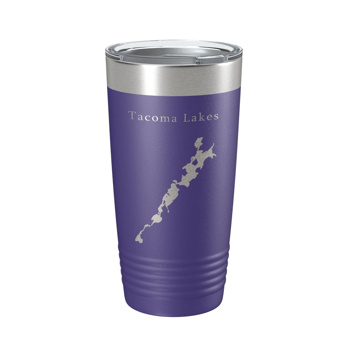 Tacoma Lakes Map Tumbler Travel Mug Insulated Laser Engraved Coffee Cup Maine 20 oz-15