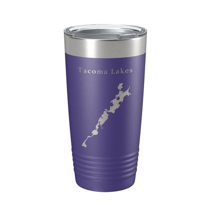 Tacoma Lakes Map Tumbler Travel Mug Insulated Laser Engraved Coffee Cup Maine 20 oz-15