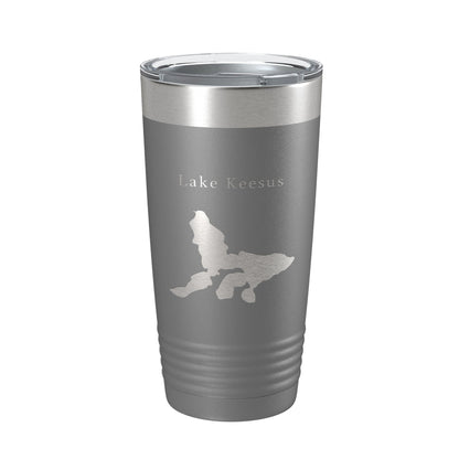 Lake Keesus Map Tumbler Travel Mug Insulated Laser Engraved Coffee Cup Wisconsin 20 oz-16