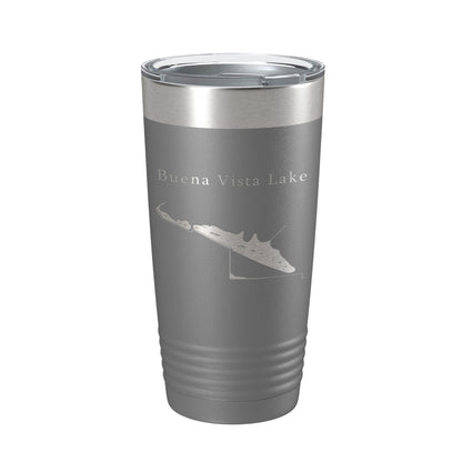 Buena Vista Lake Map Tumbler Travel Mug Insulated Laser Engraved Coffee Cup California 20 oz-16