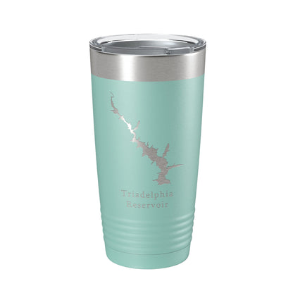 Triadelphia Reservoir Tumbler Lake Map Travel Mug Insulated Laser Engraved Coffee Cup Maryland 20 oz-12