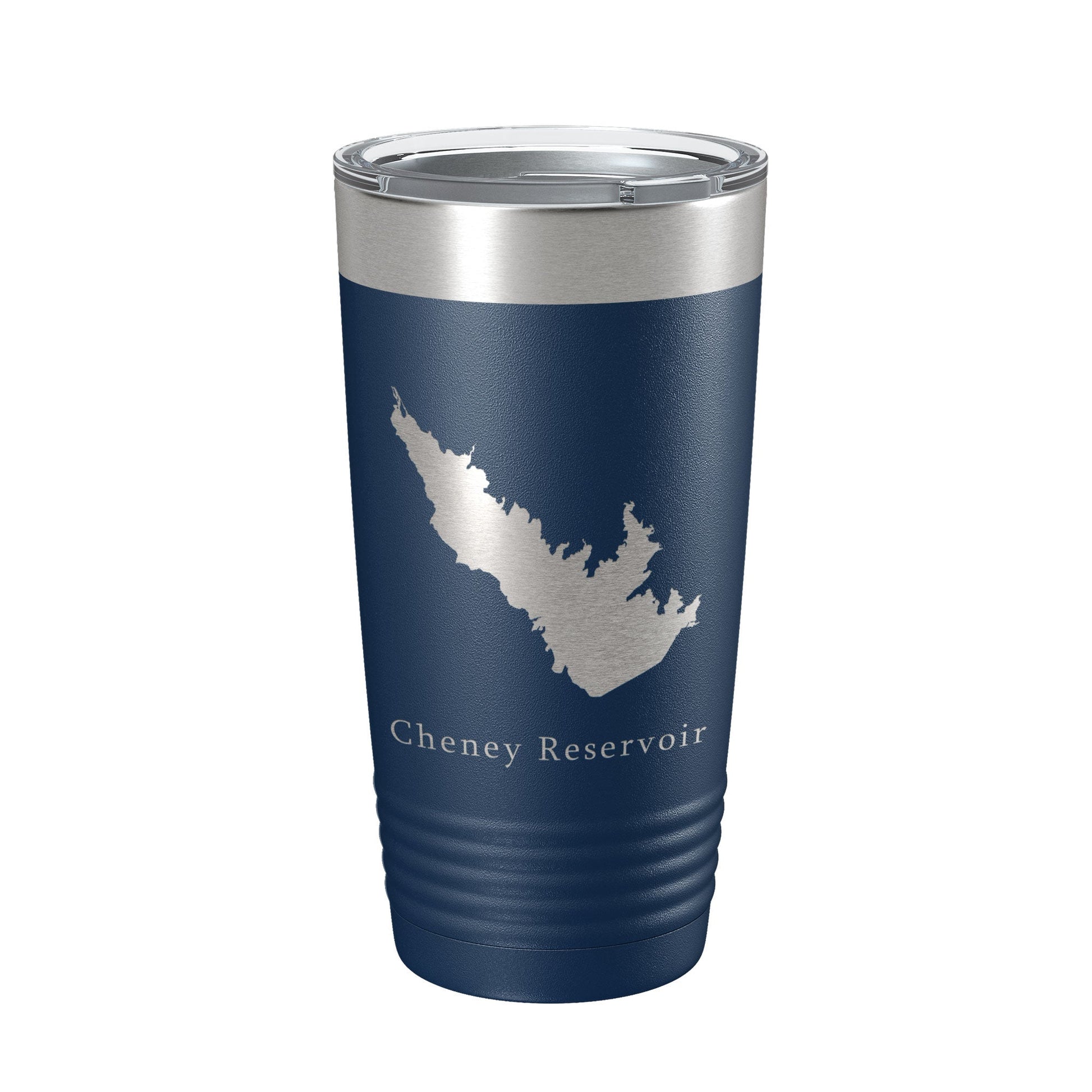 Cheney Reservoir Tumbler Lake Map Travel Mug Insulated Laser Engraved Coffee Cup Kansas 20 oz-2