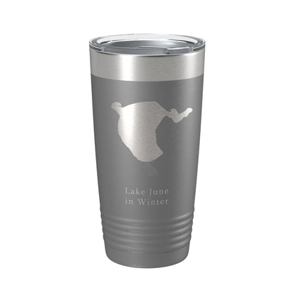 Lake June in Winter Map Tumbler Travel Mug Insulated Laser Engraved Coffee Cup Florida 20 oz-16