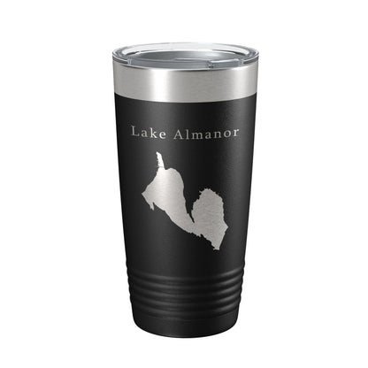 Lake Almanor Map Tumbler Travel Mug Insulated Laser Engraved Coffee Cup California 20 oz-0