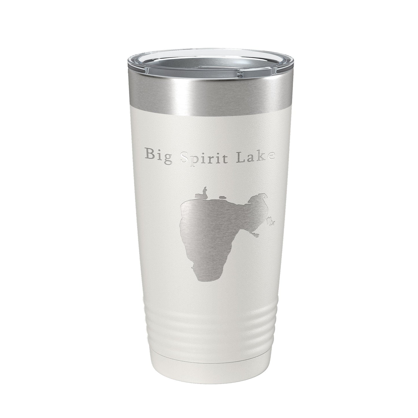 Big Spirit Lake Map Tumbler Travel Mug Insulated Laser Engraved Coffee Cup Iowa Minnesota 20 oz-7