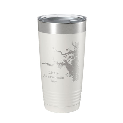 Little Assawoman Bay Tumbler Lake Map Travel Mug Insulated Laser Engraved Coffee Cup Delaware 20 oz-7