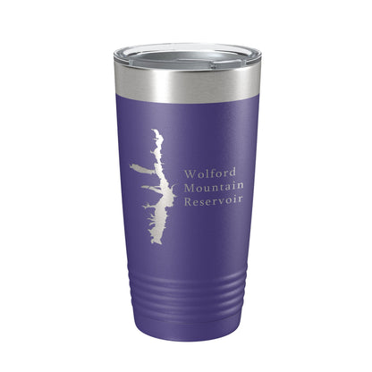 Wolford Mountain Reservoir Tumbler Lake Map Travel Mug Insulated Laser Engraved Coffee Cup Colorado 20 oz-15