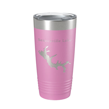 Senecaville Lake Map Tumbler Travel Mug Insulated Laser Engraved Coffee Cup Ohio 20 oz-14