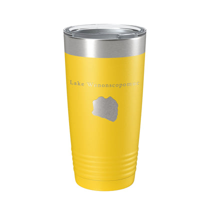 Lake Wononscopomuc Map Tumbler Travel Mug Insulated Laser Engraved Coffee Cup Connecticut 20 oz-4