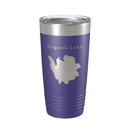 Sequoia Lake Map Tumbler Travel Mug Insulated Laser Engraved Coffee Cup California 20 oz-15