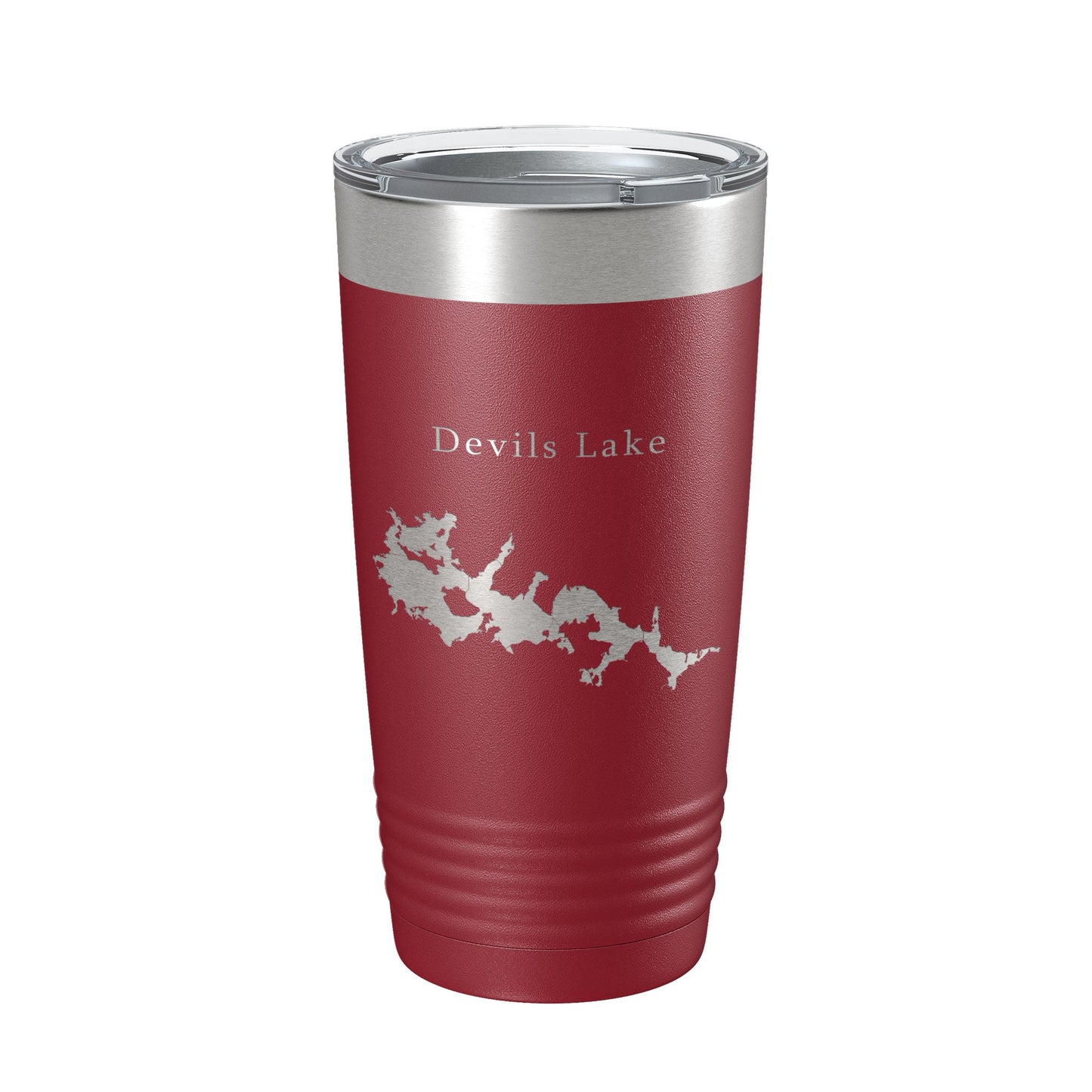 Devils Lake Map Tumbler Travel Mug Insulated Laser Engraved Coffee Cup North Dakota 20 oz-18