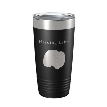 Harding Lake Map Tumbler Travel Mug Insulated Laser Engraved Coffee Cup Alaska 20 oz-0