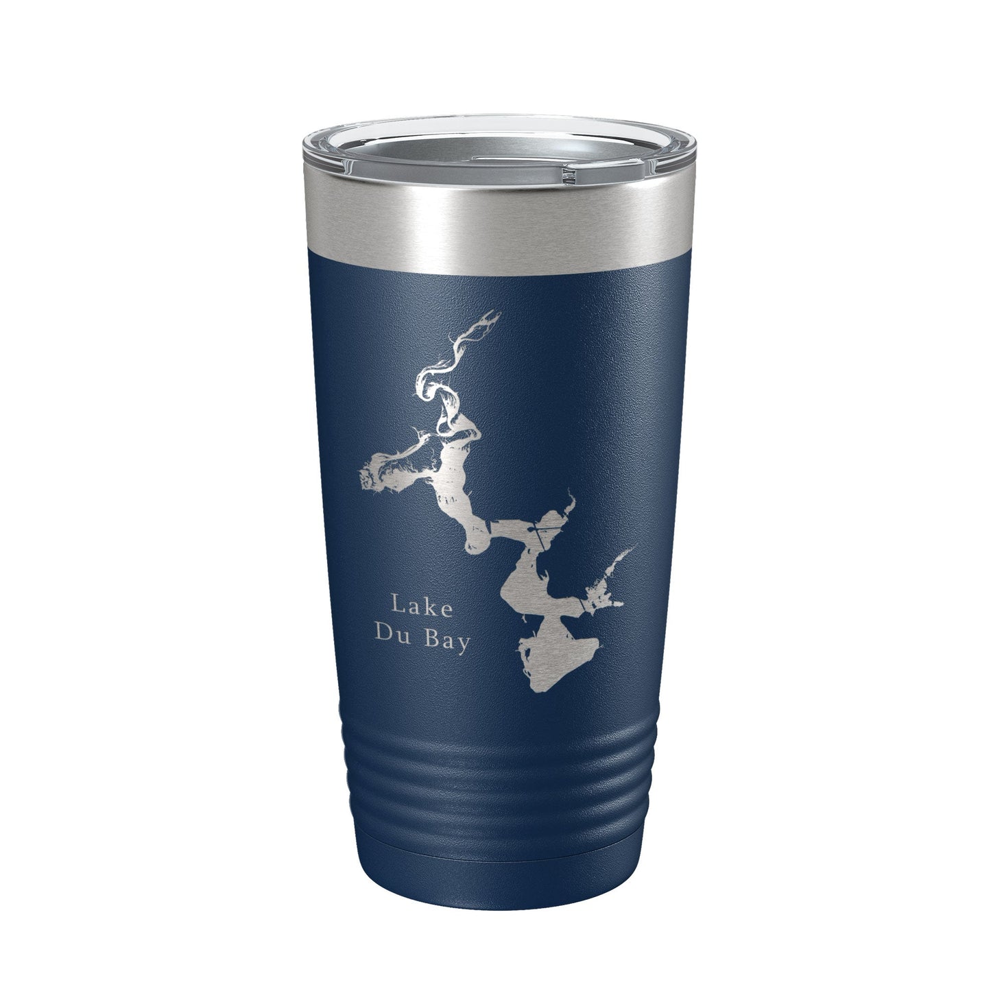 Lake Du Bay Map Tumbler Travel Mug Insulated Laser Engraved Coffee Cup Wisconsin 20 oz-2