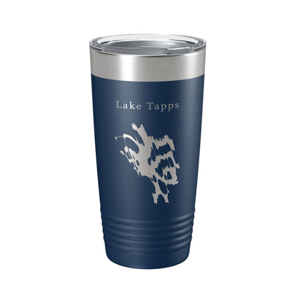 Lake Tapps Map Tumbler Travel Mug Insulated Laser Engraved Coffee Cup Washington 20 oz-2