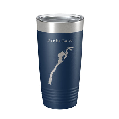 Banks Lake Map Tumbler Travel Mug Insulated Laser Engraved Coffee Cup Washington 20 oz-8