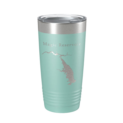 Magic Reservoir Tumbler Lake Map Travel Mug Insulated Laser Engraved Coffee Cup Idaho 20 oz-12
