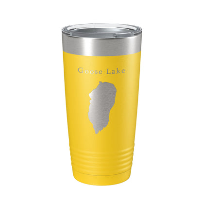 Goose Lake Map Tumbler Travel Mug Insulated Laser Engraved Coffee Cup California Oregon 20 oz-4