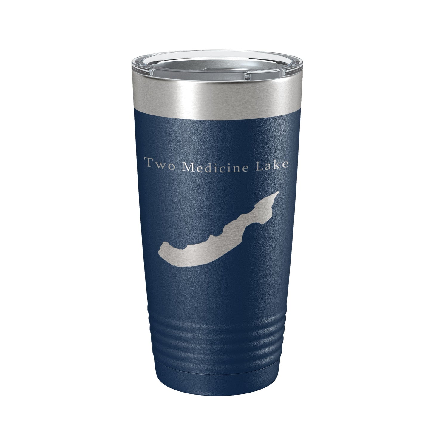 Two Medicine Lake Map Tumbler Travel Mug Insulated Laser Engraved Coffee Cup Montana 20 oz-8