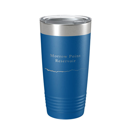 Morrow Point Reservoir Tumbler Lake Map Travel Mug Insulated Laser Engraved Coffee Cup Gunnison River Colorado 20 oz-6