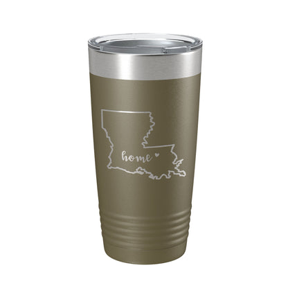 Louisiana Tumbler Home State Travel Mug Insulated Laser Engraved Map Coffee Cup 20 oz-21