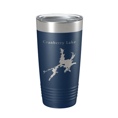 Cranberry Lake Map Tumbler Travel Mug Insulated Laser Engraved Coffee Cup New York 20 oz-8