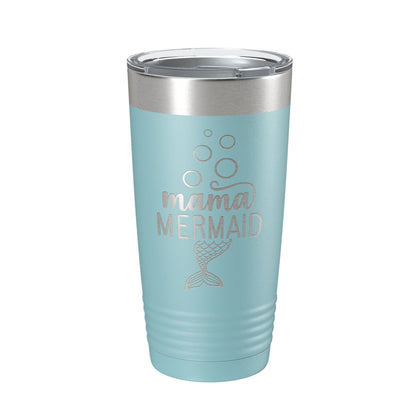 Mama Mermaid Tumbler Travel Mug Insulated Laser Engraved Coffee Cup Mom Momma Gift 20 oz-13