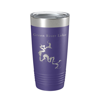 Green River Lake Map Tumbler Travel Mug Insulated Laser Engraved Coffee Cup Kentucky 20 oz-15