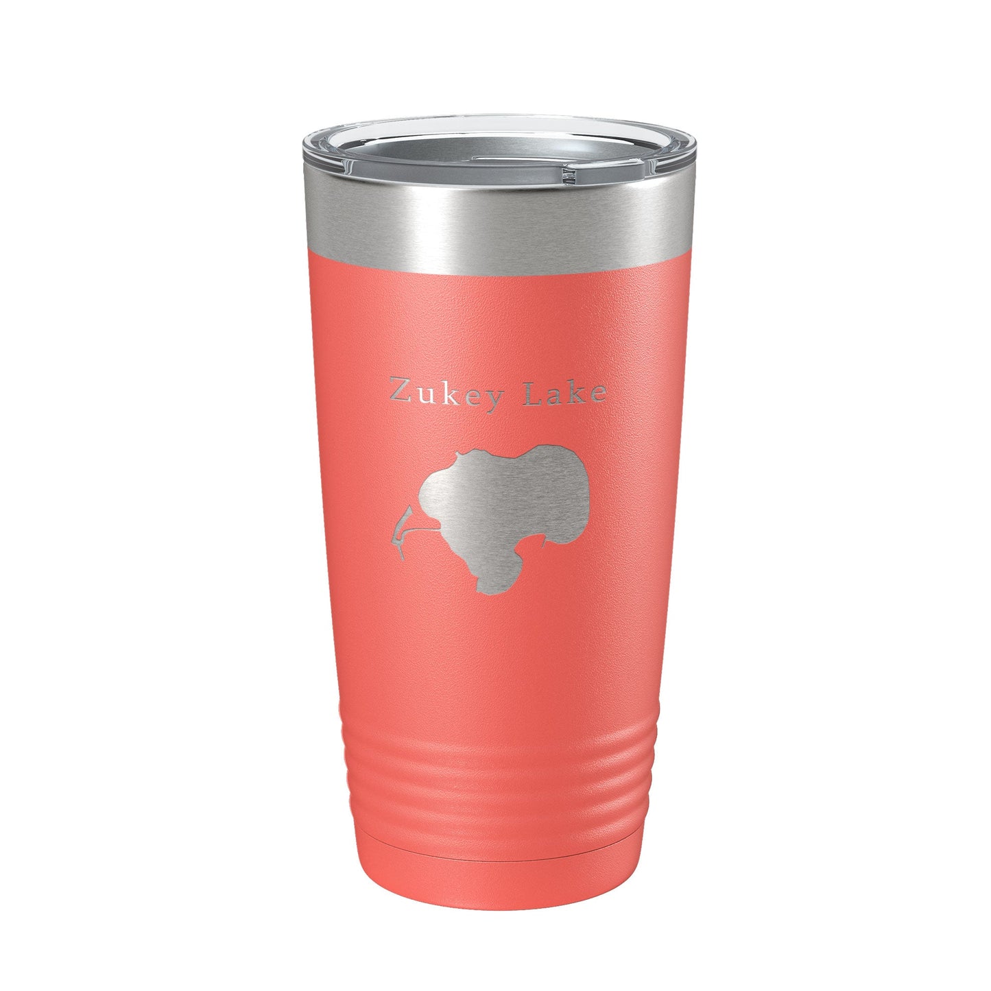 Zukey Lake Map Tumbler Travel Mug Insulated Laser Engraved Coffee Cup Huron River Chain of Lakes Michigan 20 oz-20