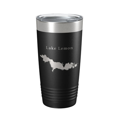 Lake Lemon Map Tumbler Travel Mug Insulated Laser Engraved Coffee Cup Indiana 20 oz-5