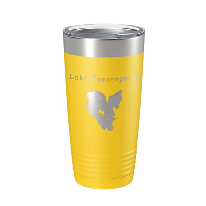 Lake Pocotopaug Map Tumbler Travel Mug Insulated Laser Engraved Coffee Cup Connecticut 20 oz-19