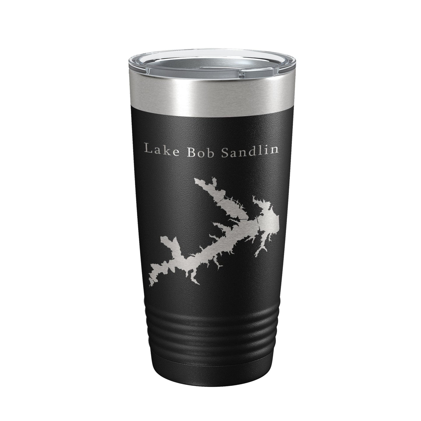 Lake Bob Sandlin Map Tumbler Travel Mug Insulated Laser Engraved Coffee Cup Monticello Reservoir Texas 20 oz-0