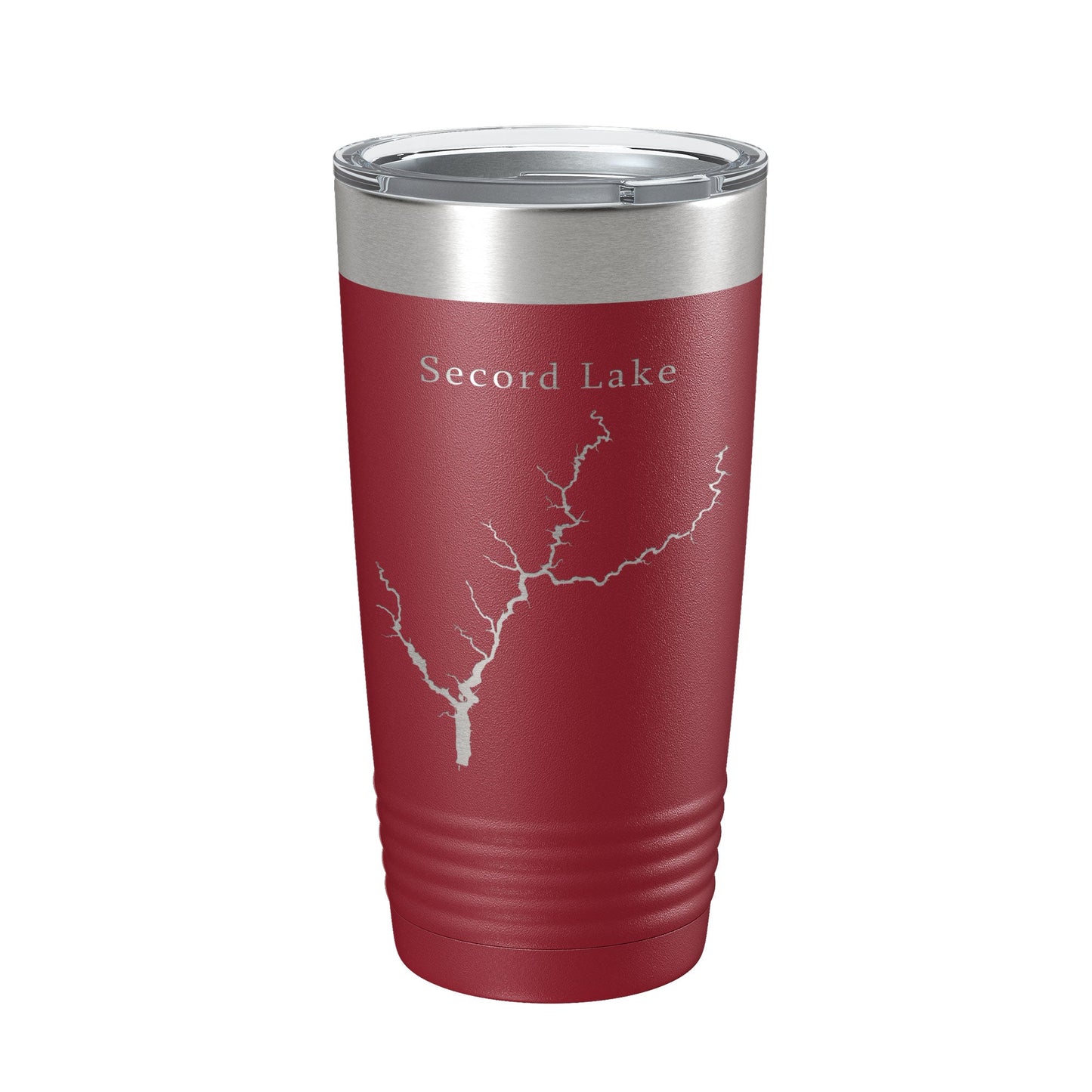 Secord Lake Tittabawassee Map Tumbler Travel Mug Insulated Laser Engraved Coffee Cup Michigan 20 oz-18