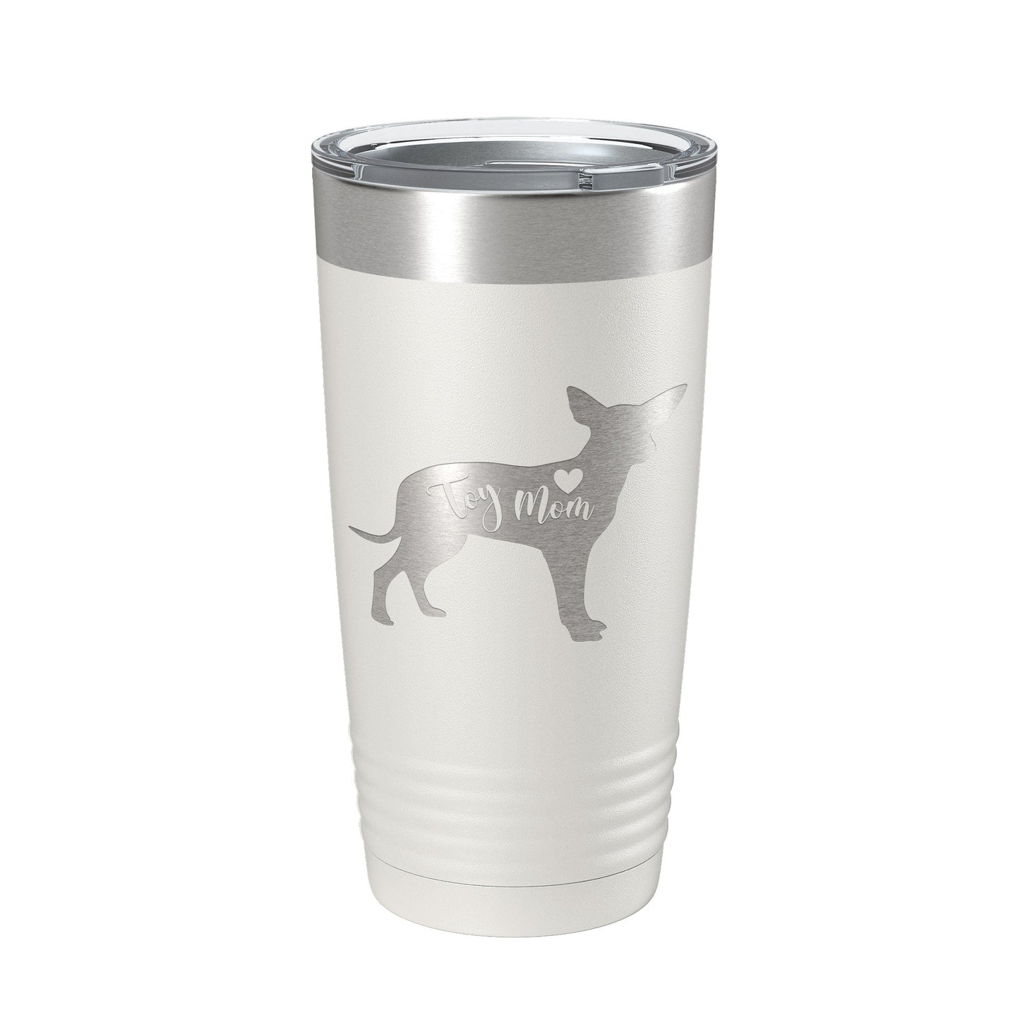 Toy Mom Tumbler Dog Travel Mug Gift Insulated Laser Engraved Coffee Cup 20 oz-1