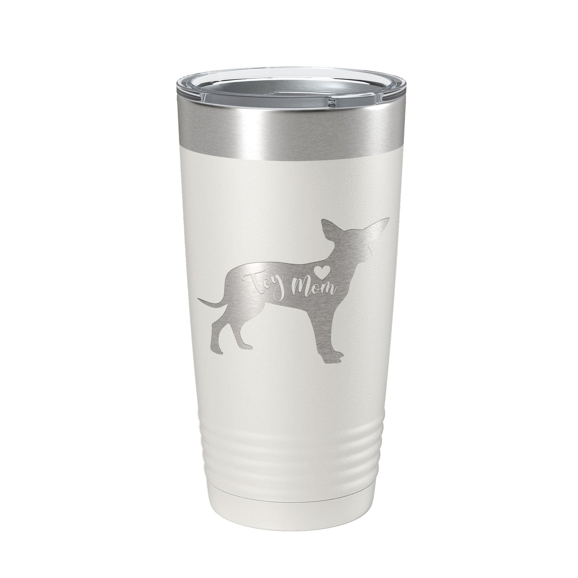 Toy Mom Tumbler Dog Travel Mug Gift Insulated Laser Engraved Coffee Cup 20 oz-1