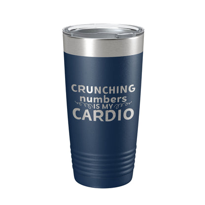 Crunching Numbers Is My Cardio Tumbler Travel Mug Insulated Laser Engraved Accountant Bookkeeper CPA Gift Funny Coffee Cup 20 oz-8