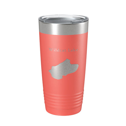 Wildcat Lake Map Tumbler Travel Mug Insulated Laser Engraved Coffee Cup Banner Elk North Carolina 20 oz-20