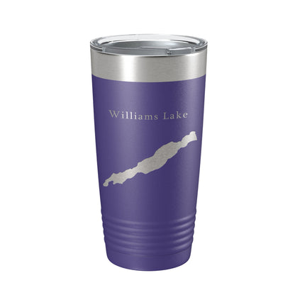 Williams Lake Map Tumbler Travel Mug Insulated Laser Engraved Coffee Cup Washington 20 oz-15