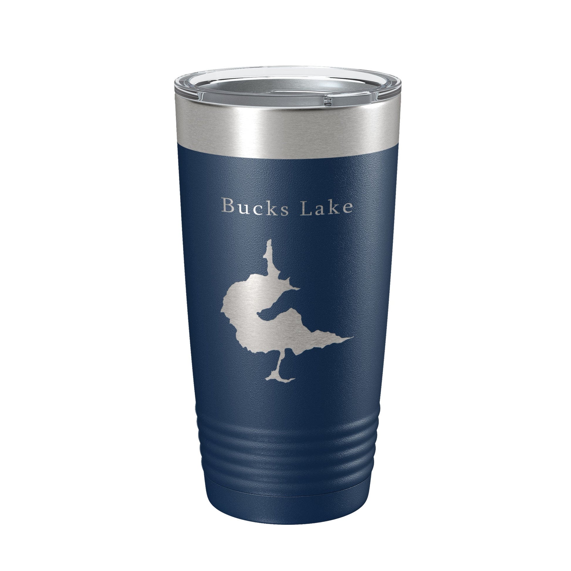 Bucks Lake Map Tumbler Travel Mug Insulated Laser Engraved Coffee Cup California 20 oz-2