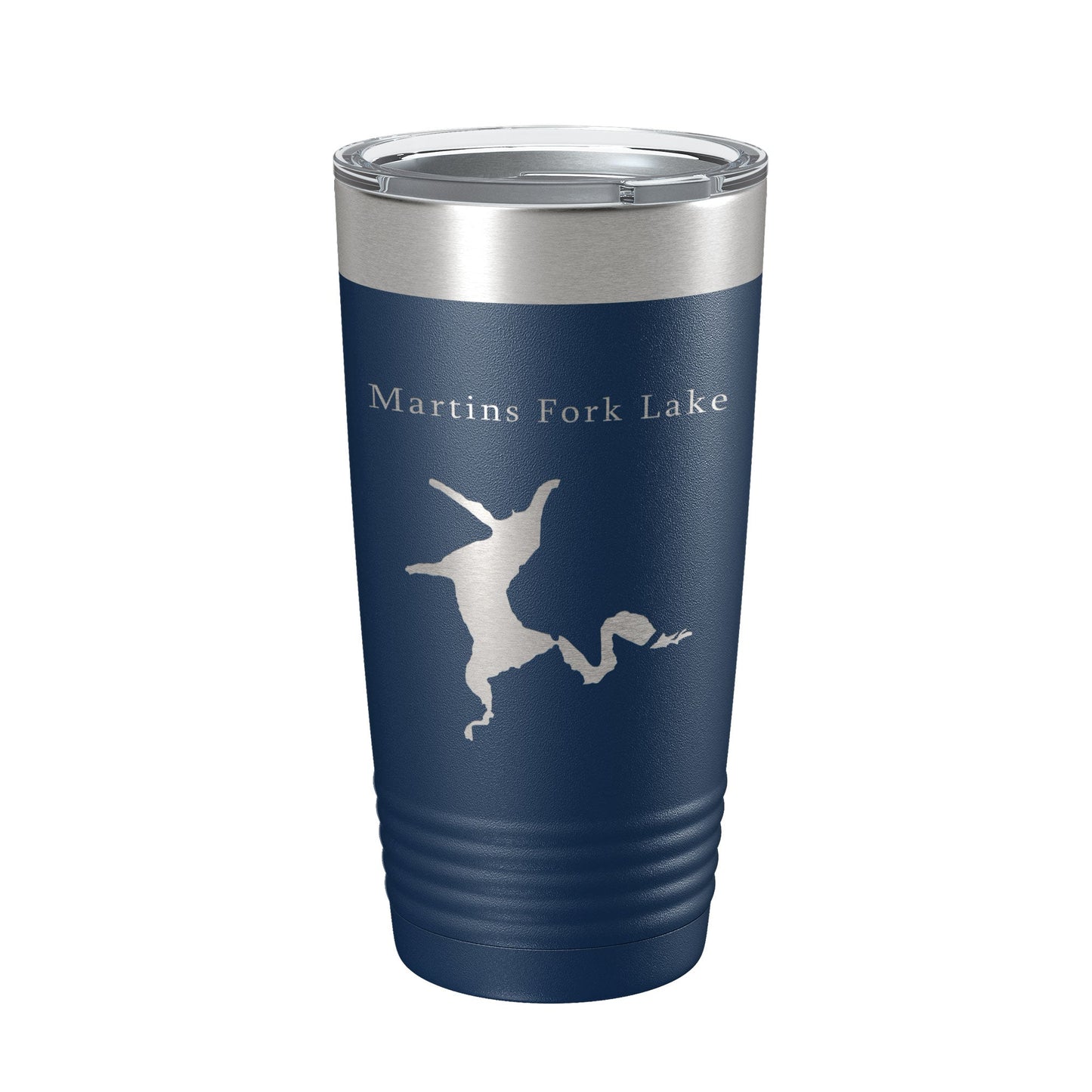Martins Fork Lake Map Tumbler Travel Mug Insulated Laser Engraved Coffee Cup Kentucky 20 oz-2