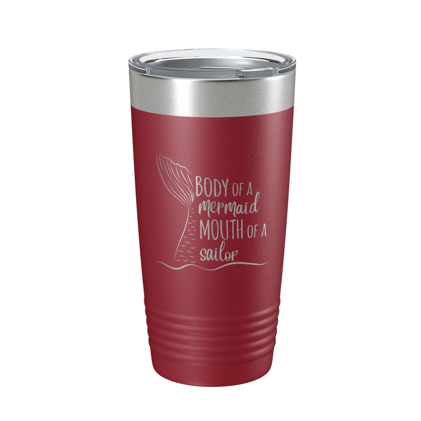 Funny Tumbler Gift for Women Body of a Mermaid Mouth of a Sailor Travel Mug Insulated Laser Engraved Coffee Cup Present Best Friend Sister 20 oz-18