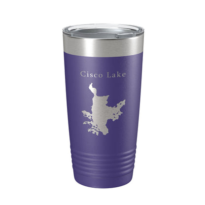 Cisco Lake Map Tumbler Travel Mug Insulated Laser Engraved Coffee Cup Michigan 20 oz-15